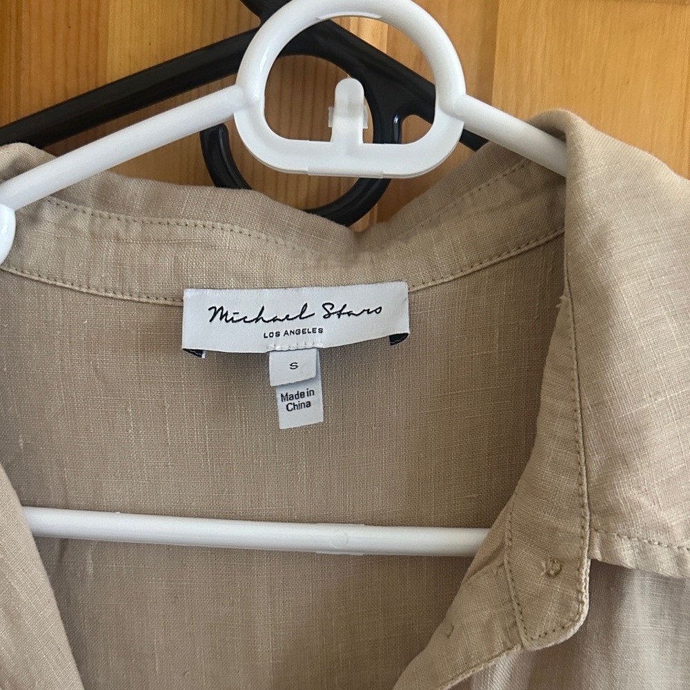 Michael Stars Tan Long Sleeve Dress - Picture 2 of 3